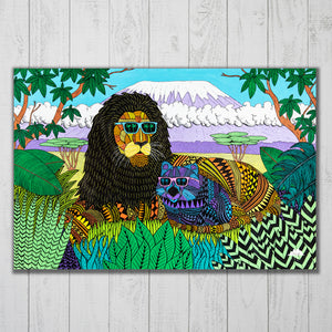 Jungle friends アートインテリア（キャンバス）