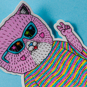 Pearl the Cat ステッカー